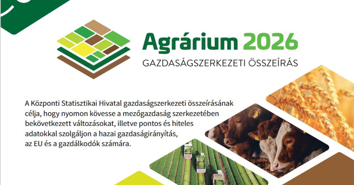  Agrárium 2026 gazdaságszerkezeti összeírás