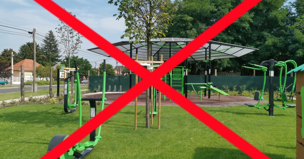 A Fitnesz- és Játszópark használata tilos