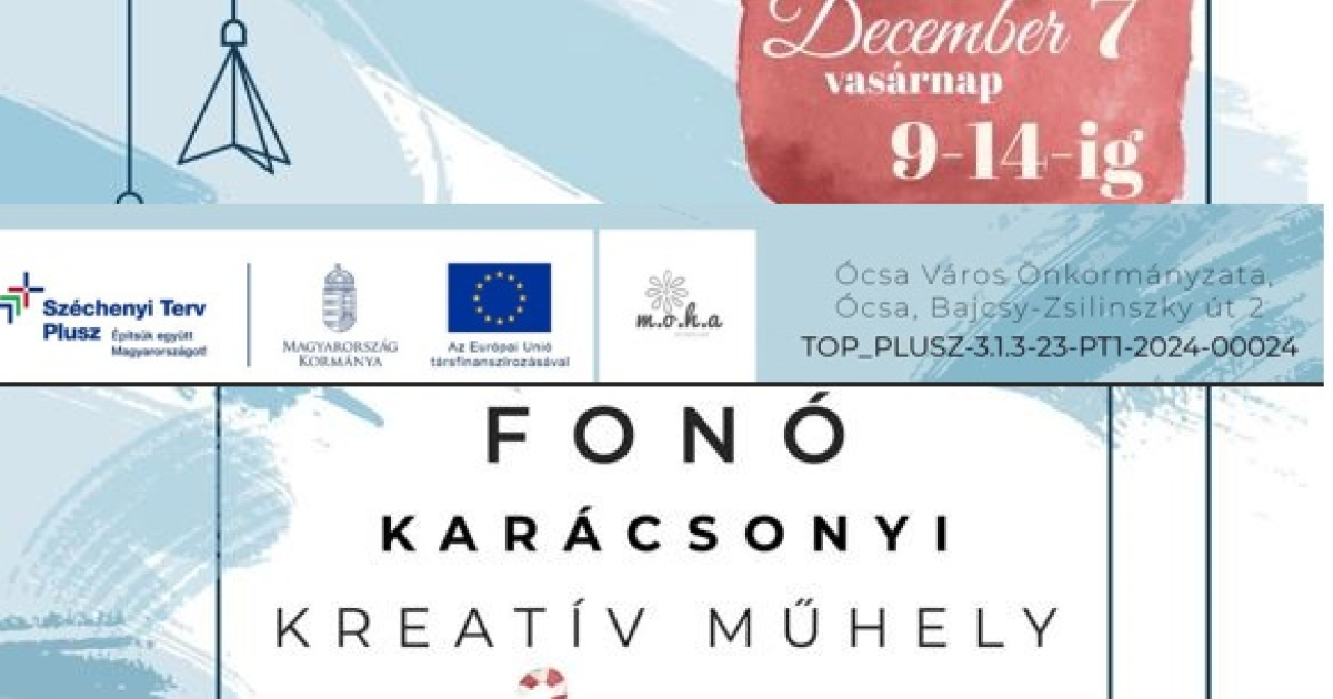 Fonó karácsonyi kreatív műhely