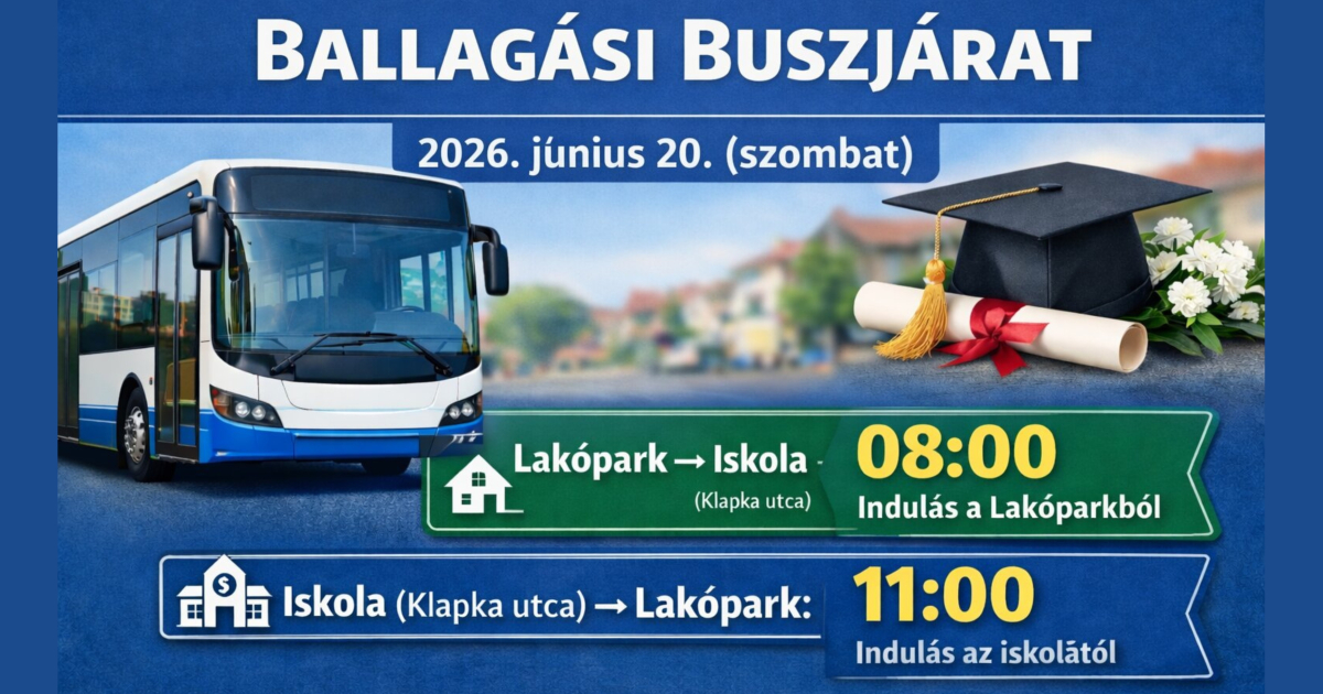 Külön buszjárat a ballagás napja alkalmából