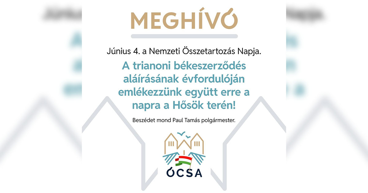 Meghívó - Nemzeti Összetartozás Napja