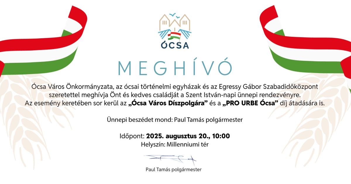 Meghívó 2025. augusztus 20.