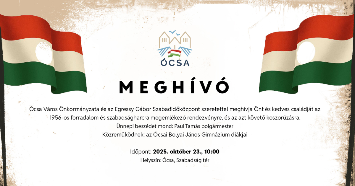 Meghívó október 23-i ünnepi műsorra