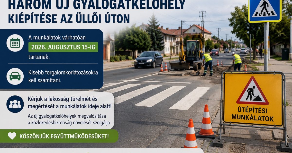 Megkezdődik három új gyalogátkelőhely kiépítése az Üllői úton