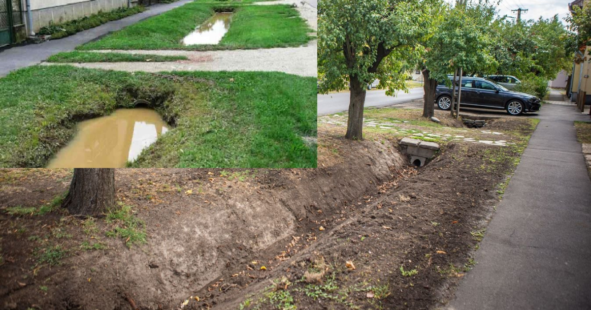 Vízelvezető árkok karbantartása