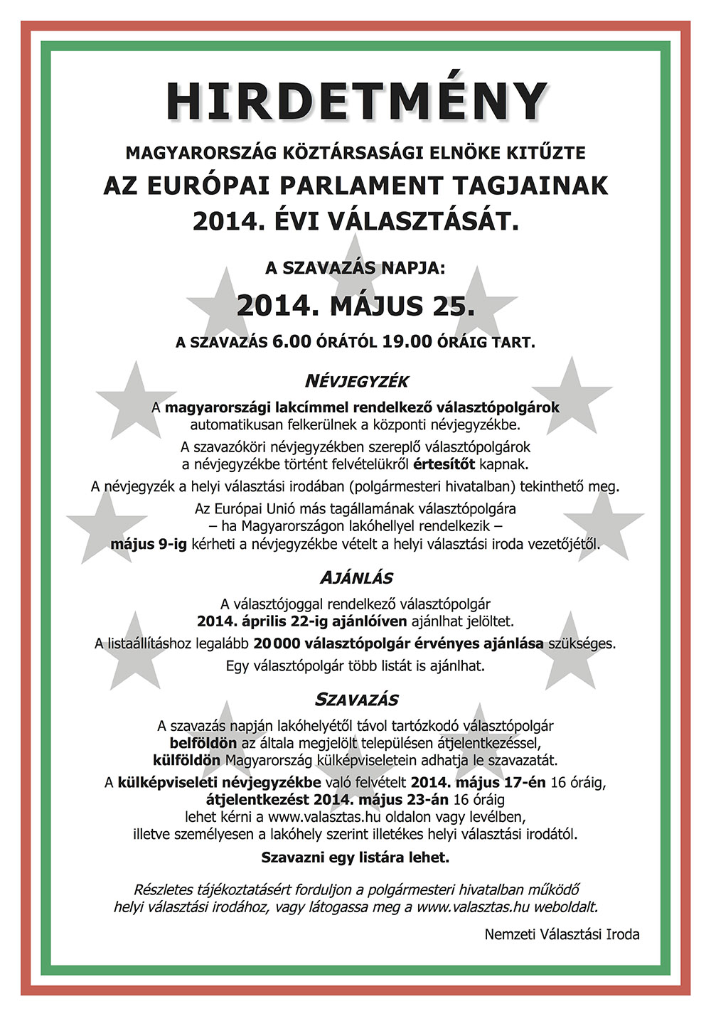 EP választás plakát