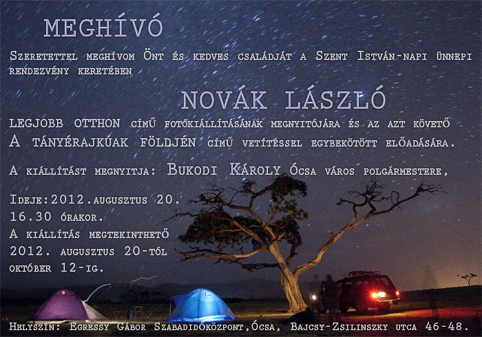 Meghívó Novák László kiállítására plakát