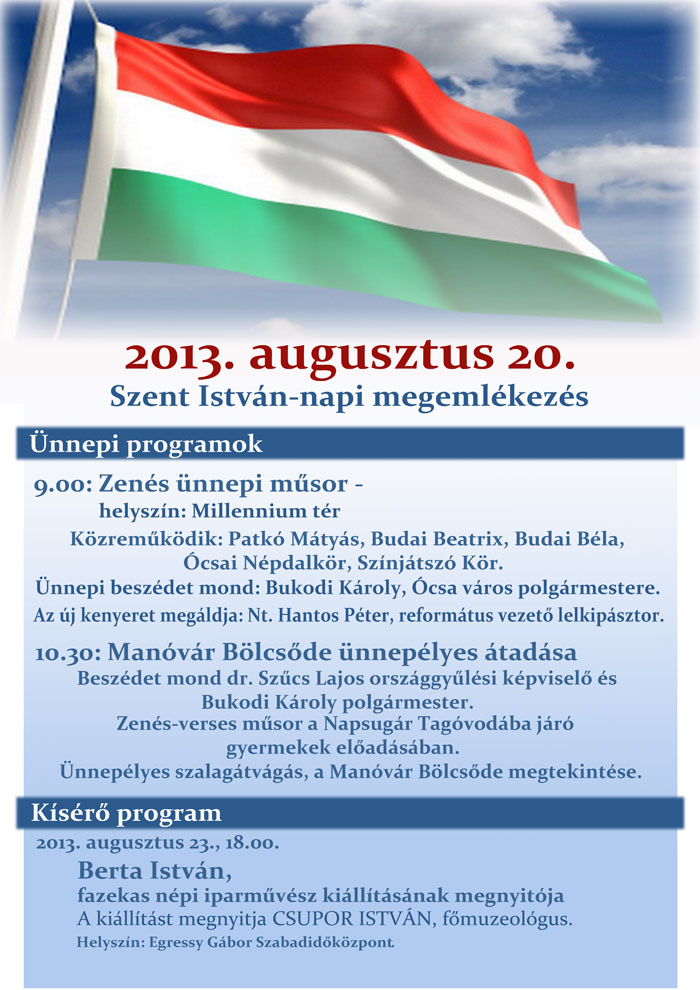 2013 augusztus 20. plakát